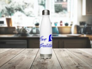 Love and Gratitude 17oz Stainless Steel Water Bottle