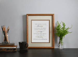 The Serenity Prayer A5 Print Calligraphy by Soulscribe Calligraphy New Ross Co Wexford